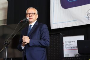 Marek Zagórski, Prezes Krajowej Grupy Spożywczej S.A przemawia ze sceny